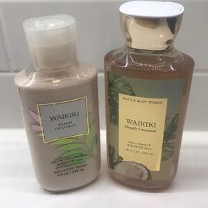 NWT!BBW Waikiki Beach Coconut Shower Gel & Lotion